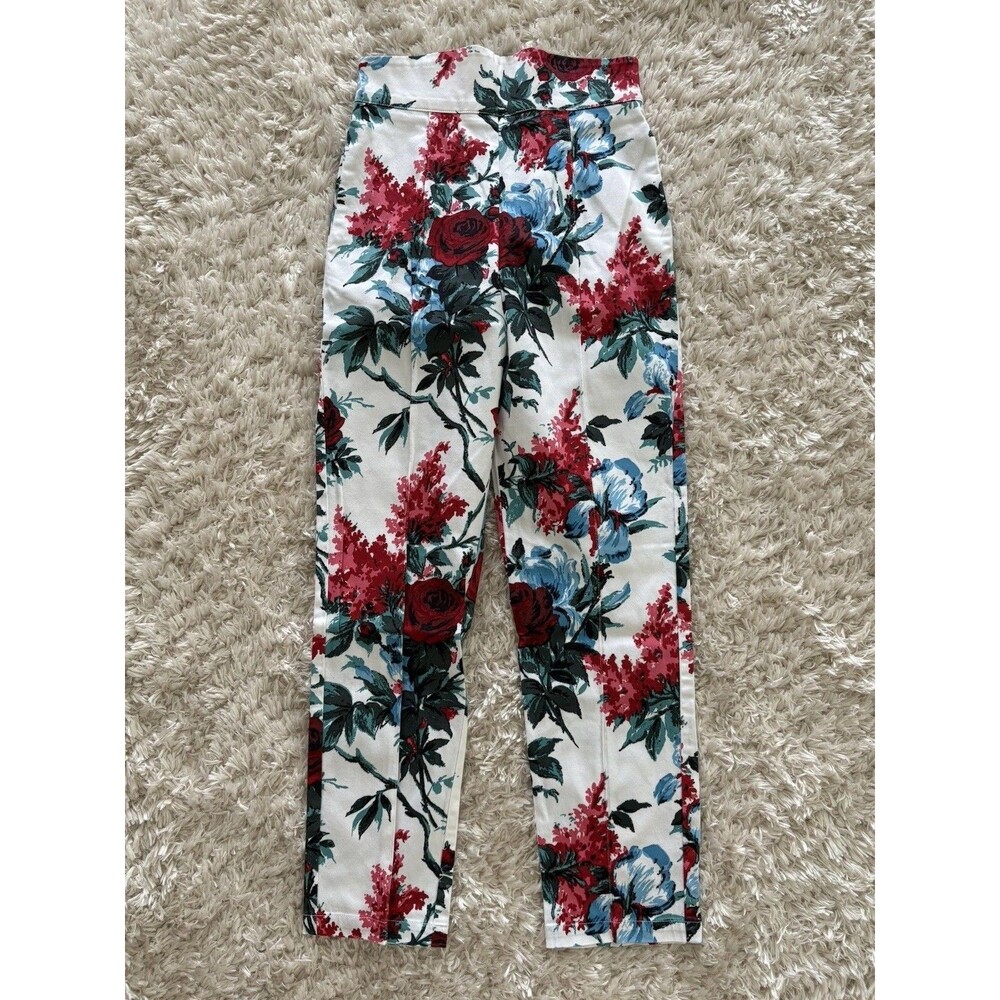 Laura Byrnes California Floral Cigarette Pants Women’s Size XS Pinup Girl